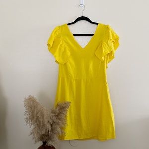 “A New Day” Target Linen Yellow Dress